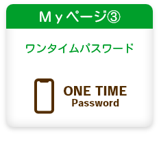 Ｍｙページご利用の流れ：Myページ③　ワンタイムパスワード