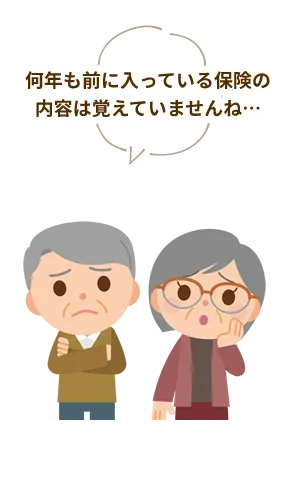 加入済み保険で困った経験：何年も前に入っている保険の内容は覚えていませんね・・・